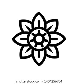 Flower icon., Flower icon vector, in trendy flat style isolated on white background. Flower icon image, Flower icon illustration. coloring book