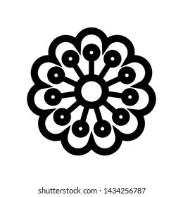 Flower icon., Flower icon vector, in trendy flat style isolated on white background. Flower icon image, Flower icon illustration. coloring book