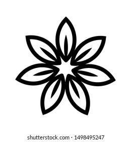 Flower icon., Flower icon vector, in trendy flat style isolated on white background. Flower icon image, Flower icon illustration. coloring book