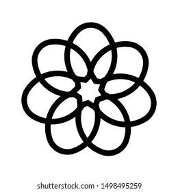 Flower icon., Flower icon vector, in trendy flat style isolated on white background. Flower icon image, Flower icon illustration. coloring book