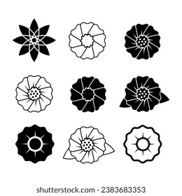 Flower icon vector trendy in set