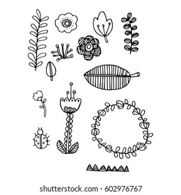 Flower Icon Vector, Zen tangle stylized cartoon, Hand drawn sketch for adult coloring page, T-shirt emblem, logo or tattoo with doodle.