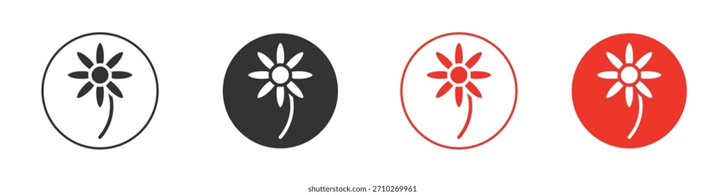 Icono de la flor. diseño de Vector de Web