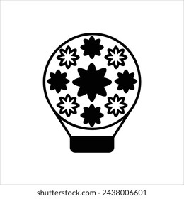 icono de la flor con vector de fondo blanco