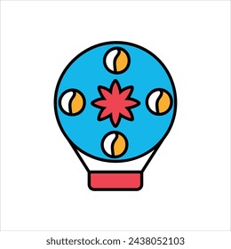 icono de la flor con vector de fondo blanco