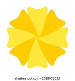 flower icon, yellow floral simple, emoji flower cute, flora sticker