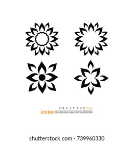 Flower icon.flower logo design.vector illustration.