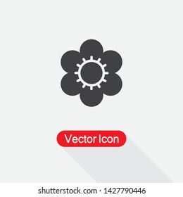 Flower Icon,Flower Petal Icon Vector Illustration Eps10