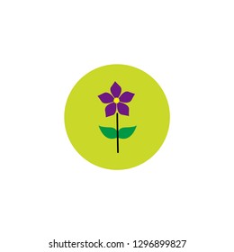 flower iconi the circle vector