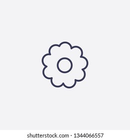 flower icon.Outline flower vector, illustrated icon for modern web and mobile design