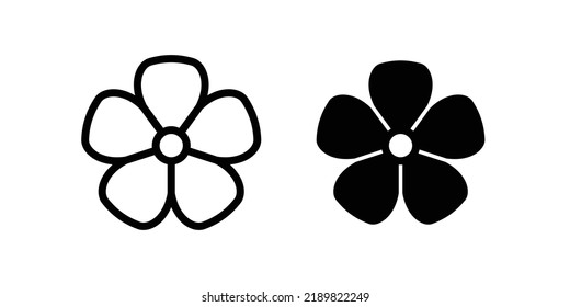 flower icons button, vector, sign, symbol, logo, illustration, editable stroke, flat design style isolated on white
