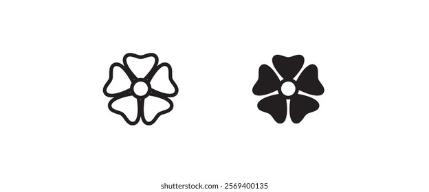 flower icons button, vector, sign, symbol, logo, illustration, editable stroke, flat design style isolated on white