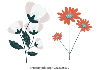 flor de iconos ilustración vectorial clásica
