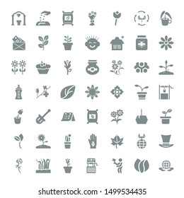 flower icons. Editable 49 flower icons. Included icons such as Ecology, Leaf, Party, Well, Plant, Grass, Rose, Saint Patrick, Tattoo, Cactus, Flower. flower trendy icons for web.