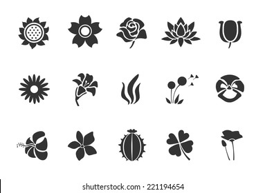 Flower icons - Illustration