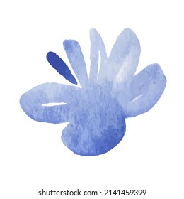 Flower icons isolated on white background. Logo sign design. Modern brush watercolor illustration. Vector illustration