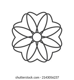 Flower icons isolated on a white background 5