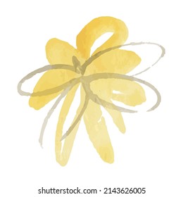 Flower icons isolated on white background. Logo sign design. Modern brush watercolor illustration. Vector illustration