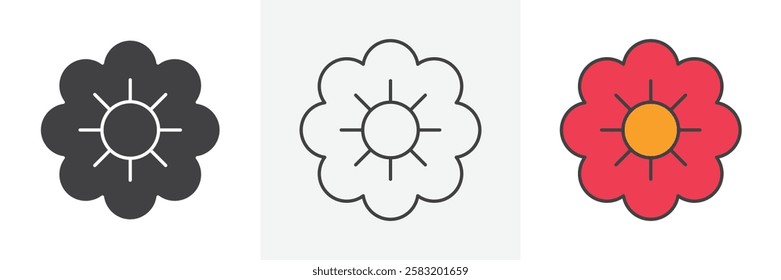 Flower icons pack for website designs