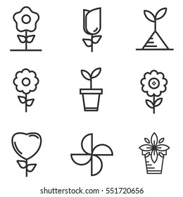 Flower Icons for Pattern colour, illustration design EPS10