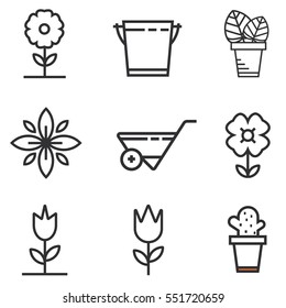 Flower Icons for Pattern colour, illustration design EPS10