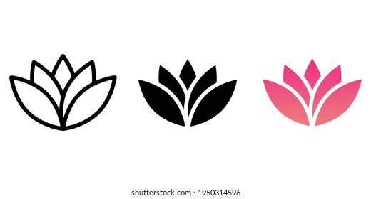 flower icons, pretty icons, beauty icons for mobile apps of various styles