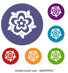 Flower icons set