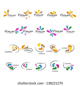 Flower Icons - Set - Isolated On White Background - Vector Illustration, Graphic Design Editable For Your Design. Flower Logo 