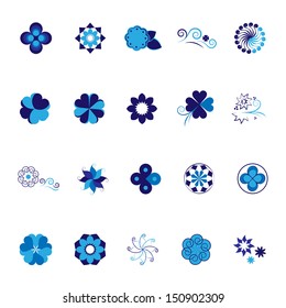 Flower Icons Set - Isolated On White Background - Vector illustration, Graphic Design Editable For Your Design. Flower Logo