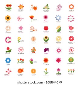 Flower Icons Set - Isolated On White Background - Vector Illustration, Graphic Design Editable For Your Design.