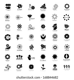 Flower Icons Set - Isolated On White Background - Vector Illustration, Graphic Design Editable For Your Design.