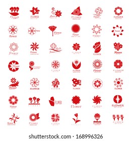 Flower Icons Set - Isolated On White Background - Vector Illustration, Graphic Design Editable For Your Design.