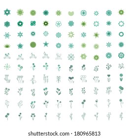 Flower Icons Set - Isolated On White Background - Vector illustration, Graphic Design Editable For Your Design.