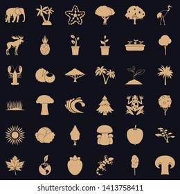 Flower icons set. Simple style of 36 flower vector icons for web for any design