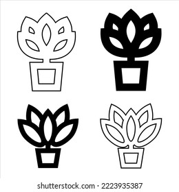 Blumensymbole, Vektorgrafik-Sammlung, Illustrations-Logo-Vorlage im trendigen Stil. Geeignet für viele Zwecke. Frühlingssymbol für Ihr Webdesign, Logo, App, UI. Vektorgrafik, EPS10.