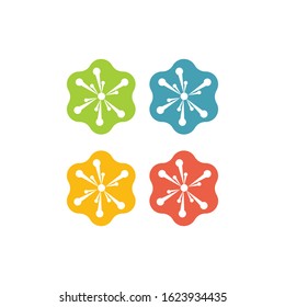 flower icons vector illustration design logo template