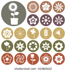 Flower icons.Vector illustration
