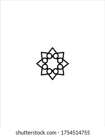 Blumensymbol, Vektorsymbol der besten Linie.