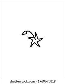 Blumensymbol, Vektorsymbol der besten Linie.