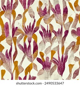 Flower Ikat ethnic tribal seamless pattern,  flower seamless wallpaper. Ethnic Ikat abstract background art. llustration for greeting cards, printing and other design project.