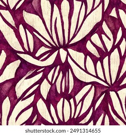 Flower Ikat ethnic tribal seamless pattern,  flower seamless wallpaper. Ethnic Ikat abstract background art. llustration for greeting cards, printing and other design project.