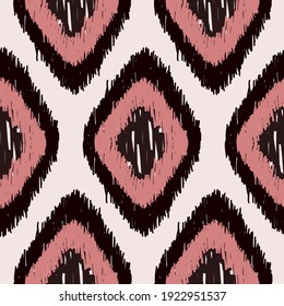 flower ikat seamless pattern design .ethnic style. for background,carpet,mat,wallpaper,clothing,wrapping,batik,fabric,Vector illustration
