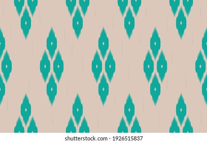 flor ikat diseño de patrones sin fisuras. estilo étnico. para fondo, alfombra, alfombra, tapicería, ropa, envoltura, batik, tela, ilustración vectorial.