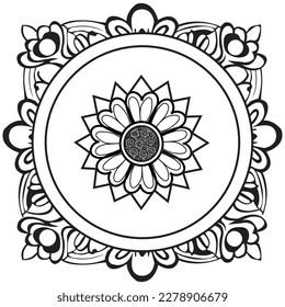 Flower illustration Artline vector artwork