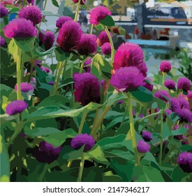Flower Illustration Background Nature Template