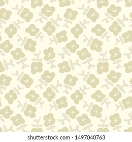 Flower illustration background. Seamless pattern.Vector.