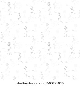 Flower illustration background. Seamless pattern.Vector.