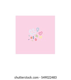 Flower illustration card