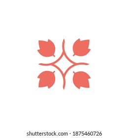 Flower illustration for for company logo, packaging natural products, organic shops, cosmetics, clothing. a simple flat vector design