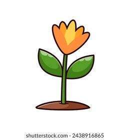 Flower illustration design with various shapes. springtime design theme